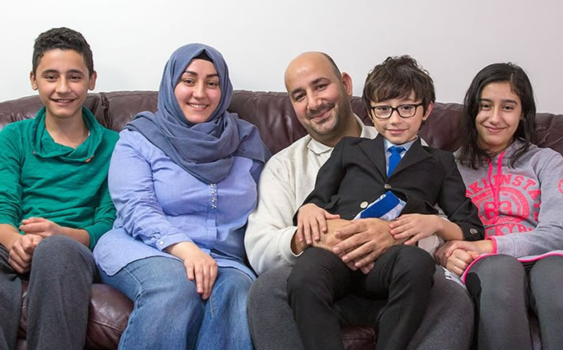 A family of new Canadians