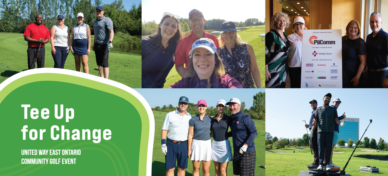 Images of golf tournament participants
