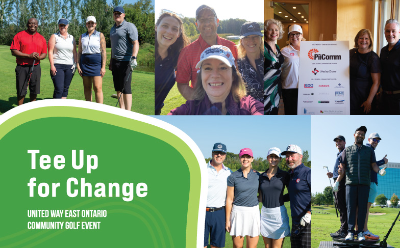 Images of golf tournament participants