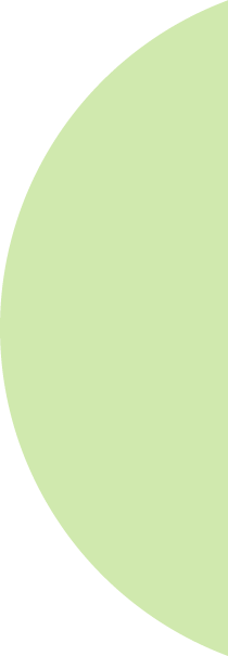 A green half circle